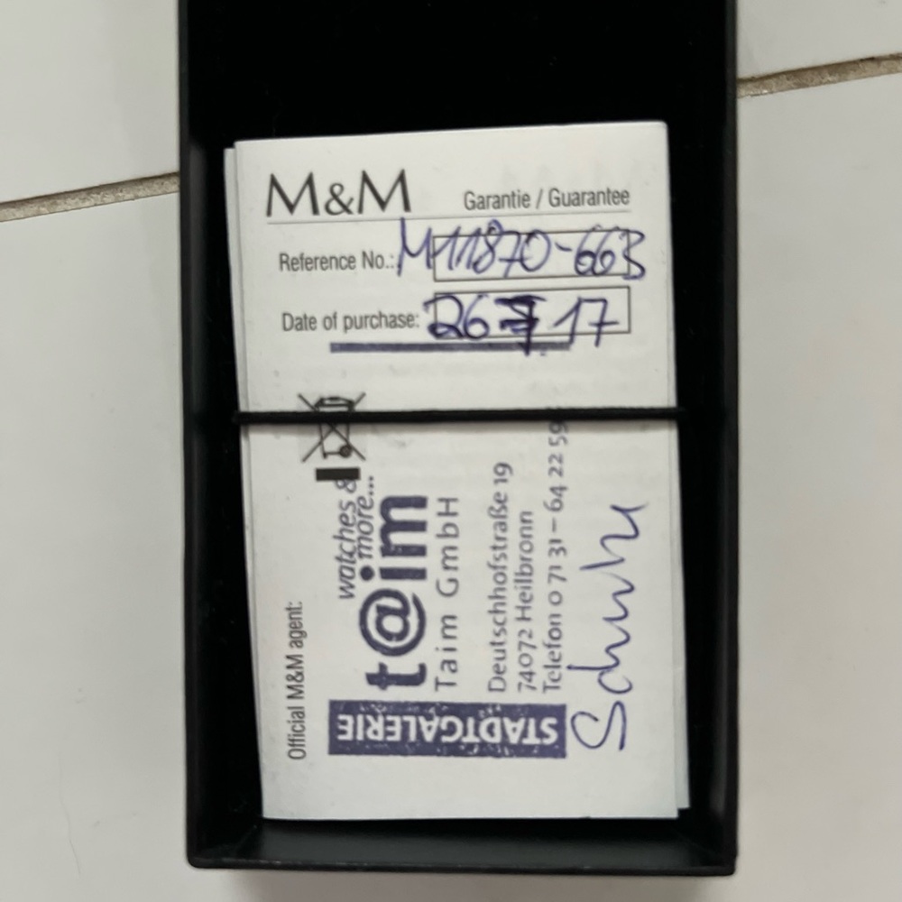 Stunning new German M&M watch.